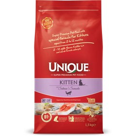 Resim Unique Yavru Kedi Maması Somonlu 1,5 kg 