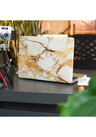 Resim Macbook Air M1 Kılıf 13inç Marble11nl Touchıdli M1 Air A2337 A2179 A1932 İle Uyumlu Krem 
