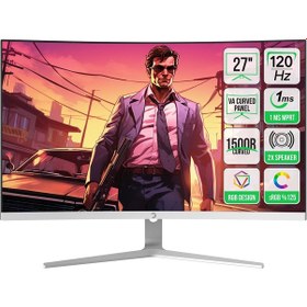 Resim Gamepower Vivid F20 27'' 1 MS 120 Hz Curved RGB Beyaz VA Full HD Oyuncu Monitör 