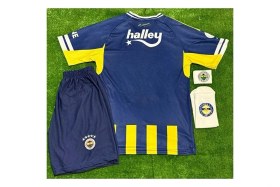 Resim Alaturka Mix Fenerbahçe 2026 Yeni Sezon Iç Saha Çubuklu # Isimsiz # Çocuk Forması 4lü Set 