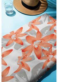 Resim Dijital Baskı Plaj Deniz Havlusu Çiçek Desenli Peştamal Hvl0092 Renkli 