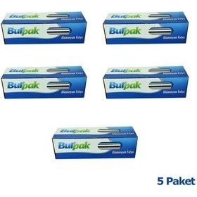 Resim Burpak Alüminyum Folyo 45 CM x 100 Metre 10 Mikron 5 Paket 