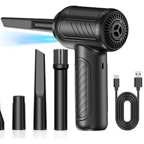 Resim Samdoo Taşınabilir Şarjlı Toz Üfleyici - 10000pa Güçlü Temizlik, 5 Nozul Ve Led Işık 