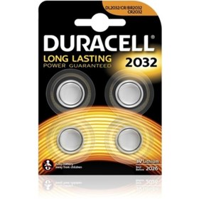 Resim Duracell 2032 3v Lityum Para Pili 4lü Saat Pili DL2032 CR BR2032 CR2032 Düğme Pil 
