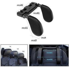 Resim Wondernest A05 Ayarlanabilir Araba Oto U Şekilli Bellek Köpük Boyun Yastığı, Kanca Ve Telefon Tutucu, Kırmızı 