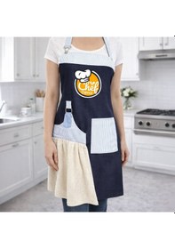 Resim Bk Gift Kişiye Özel İsimli Pamuk Denim Havlu Detaylı Mutfak Önlüğü -8, Aşçı Ve Şef Önlüğü, Anneye Hediye Kobitmeyencom36564 Bk Gift Renkli 