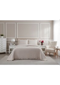 Resim Kapitoneli Yatak Örtüsü Çift Kişilik Dubai Bej Çok Renkli 