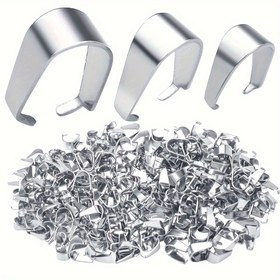Resim 199 adet Paslanmaz Çelik Atışlı Bağlayıcılar, Bilezikler, Anahtarlık ve Kolyeler için Çok Fonksiyonlu DIY Takı Aksesuarları 