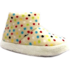 Resim Ayakkabımood Emy Krem Puantieli Kız Çocuk Ev İçi Panduf Bot 