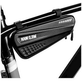 Resim Pazly Bisiklet Şasi Çantası Su Geçirmez Sert Kabuk Yol/dağ Bisikleti Saklama Kutusu 1.2l Siyah Siyah 