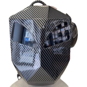 Resim LED Animasyonlu Gözlü Ekranlı Motosiklet Sırt Çantası 