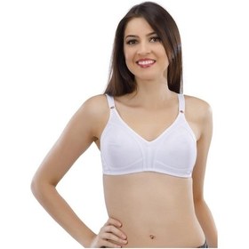 Resim Kadın Beyaz Dikişsiz Jarse Toparlayıcı Sütyen 001 