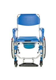 Resim Römer R403 Mavi Büyük Tekerlekli Banyo Tuvalet Sandalyesi 