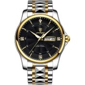 Resim Hanyang 982 Altın Siyah Poedagar Paslanmaz Çelik Erkek Izle Lüks Marka Su Geçirmez Aydınlık Askeri Kol Saatleri Iş Spor Tarzı Kuvars Saatler Yeni (Yurt Dışından) 