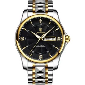 Resim Hanyang 982 Altın Siyah Poedagar Paslanmaz Çelik Erkek Izle Lüks Marka Su Geçirmez Aydınlık Askeri Kol Saatleri Iş Spor Tarzı Kuvars Saatler Yeni (Yurt Dışından) 