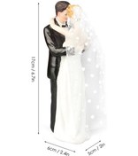 Resim Opulentliving Romantik Düğün Pasta Süsü - Reçineli Gelin Damat Figürü 4 Farklı Model 