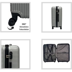 Resim Anhelo Bowtie Abs Büyük Boy Valiz Bordo Bordo 