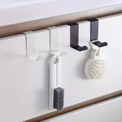 Resim 2'li Metal Kapı Üstü Çengelli, Çağdaş Stil, Kolay Kurulum, Delmesin, Çift Kullanımlı, Kapı Arka, Mutfak Dolabı, Yurt Odası için Paltolar ve Şapkalar Asmak için 