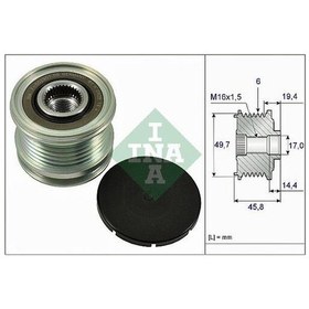 Resim Ina 535016810 Alternatör Kasnağı W204 0714 W205 1418 C218 1117 W212 09 15 W222 1317 Vito W639 03 W447 14 Sprinter 09 04801227aa 