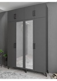 Resim Açelya Portmanto Vestiyer Füme M8-180 cm 