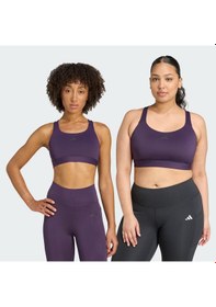 Resim Adidas Tlrdreact Training High-support Kadın Sporcu Sütyeni Jw4874 Mor 
