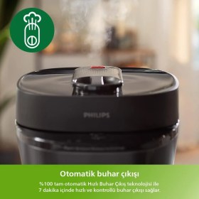 Resim Philips 5lt Özel Pişirme Programlı 18 Koruma Sistemi Yeni Nesil Elektrikli Akıllı Düdüklü Tencere 