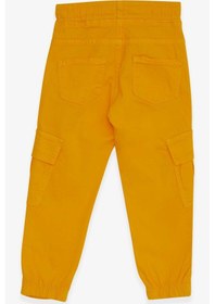 Resim Breeze Erkek Çocuk Kot Pantolon Beli Lastikli Cepli 3-7 Yaş, Sarı 