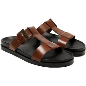 Resim The Sandals Factory Brown Sandalet Erkek M7927 The Sandals Factory Leather Upper Sandals Brown 