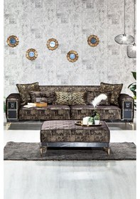 Resim Modalife Lexus Üçlü Kanepe Yataklı Siyah 