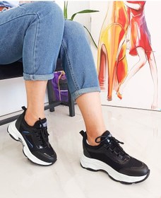 Resim Siyah Gizli Dolgu Topuk Bağcıklı Kadın Sneakers 001 