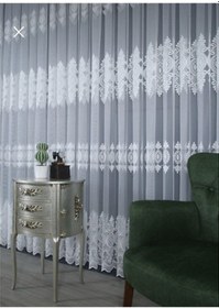 Resim Raporlu, Kırışmaz 1e3 Kat Sık Pile Kırık Beyaz Tül Perde 