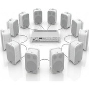 Resim Luxury, 14 Hoparlör 1 Anfi, Duvar Tip Masaj Salonu Ses Sistemi ,spa, Mağaza, Restorant ,kafe , Okul Anons Ve Ses Sistemi 