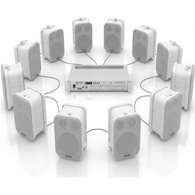 Resim Luxury, 14 Hoparlör 1 Anfi, Duvar Tip Masaj Salonu Ses Sistemi ,spa, Mağaza, Restorant ,kafe , Okul Anons Ve Ses Sistemi 