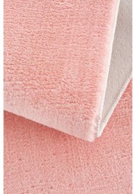 Resim Raschel Carpet Kesme Yolluk Kaymaz Taban Yumuşak Peluş Halı Pembe 