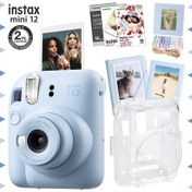 Resim Fujifilm Instax Mini 12 Fotoğraf Makinesi + 30'lu Film + Albüm + Mandal + Çerçeve + Kılıf Mega Set 3 Mavi 