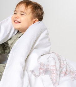 Resim ANEMOS Bebek Nevresim Takımı % 100 Pamuk Saten Pembe Karussell Desenli 
