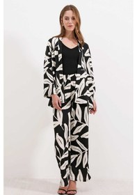 Resim Bigdart Gabria Desenli Kimono Takım Siyah 