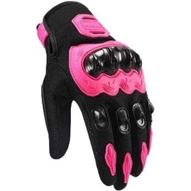 Resim Dancemonkey Dokunmatik Motosiklet Eldiveni - Pembe-siyah 