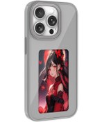 Resim Iphone 14 Pro Uyumlu Nfc'li E-mürekkep Telefon Kılıfı Gri 