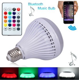 Resim Bluetooth Hoparlörlü Kumandalı Rgb Led Ampul 