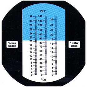 Resim ATC 0-140 OE Meyve Şeker Refraktometresi 0-32 Brix Mas Sacch 