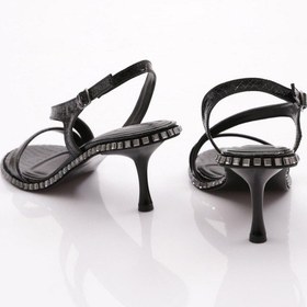 Resim Dgn 2421 Kadin Yanlari Taş Süslemeli Topuklu Abiye Ayakkabi 2421-2219-R6201 