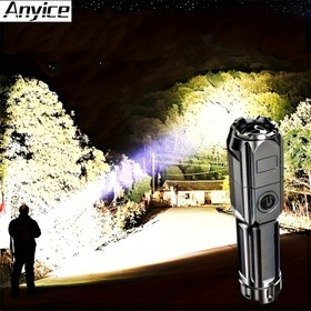 Resim Ultra Parlak Yakınlaştırılabilir El Feneri - Taşınabilir, Şarj Edilebilir 400mAh Batarya ile, Dayanıklı ABS, Uzun Menzilli & Ayarlanabilir Dış Mekan ve Ev Kullanımı için 