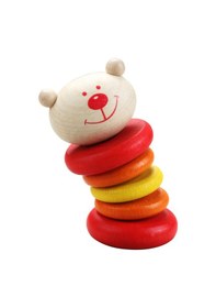 Resim Calimeratoys Ahşap Ayıcıklı Çıngırak 