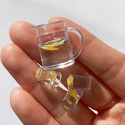 Resim 4 Parça Set, Minyatür Sevimli Limon Bardak Çay Fincanı Koleksiyonu, 1:12 Ölçekli Bebek Evi Dekoratif Figürler, Parti ve Tatil Hediyesi, Oyuncak Ev Model Fotoğrafçılık Aksesuarları, DIY El Sanatları Malzemeleri, Reçine Materyal 