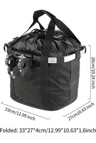 Resim Asroya Katlanır Bisiklet Sepeti Kumaş + Metal Tüm Bisikletlere Uyumlu Sepet Askılı Metal 