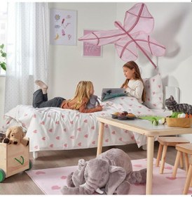 Resim Çocuk Halısı, Pembe, 133x160 Cm Açık Bej 