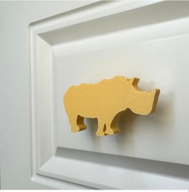 Resim Pomerol Sarı Gergedan Dolap Kulpu - Çocuk Odası, Mutfak Ve Banyo İçin Modern, Şık Ve Dayanıklı Mobilya Kulp 