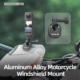 Resim Sunnylife Alüminyum Alaşımlı Motosiklet Rüzgarlık Klipsli Kamera Tutucu, Ayarlanabilir Dikdörtgen V-klips Tasarımı for gopro, Action, Pocket, Insta360, Ace Serisi, X5/X4 R, Mobil Telefonlar için - Açık Hava Vloglama, Canlı Yayın, Fotoğrafçılık için İdeal (Kamera Dahil Değil) 