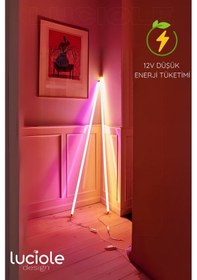 Resim Rgb Led Strip Tube Light Abajur Uzaktan Kumandalı Işık Lamba Ampül Aydınlatma Renkli Atube3 